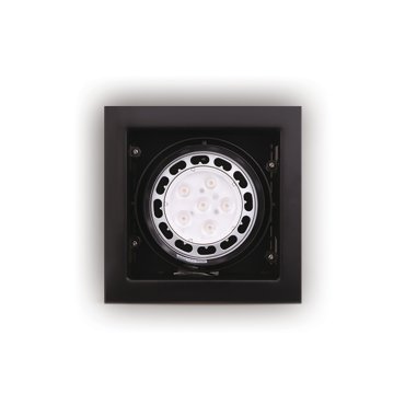 Maxlight Matrix - Einbaustrahler 1L - 185 x 185 mm, 150 x 150 mm Einbaumaß - schwarz