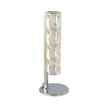 Searchlight Remy - Tischleuchte - Ø 15 x 40 cm - 12W dimmbare LED inkl - chrom und transparent