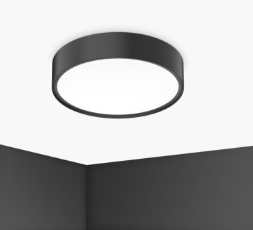 Century Italia Blanca Luxe - Deckenleuchte - Ø 40 x 7 cm - 24W LED inkl. - schwarz
