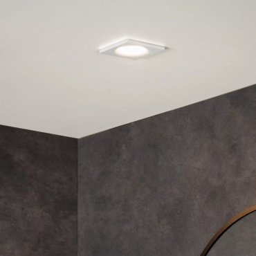 Lucide Ziva - Einbauspot - 85 x 85 mm, Ø 75 mm Einbaugröße - IP44 - weiß