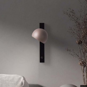 Nova Luce Lusa - wandleuchte - Ø 10 x 26 x 13 cm - 10W LED inkl. - Mokka Kaffee und schwarz
