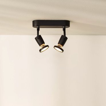 Lucide Jaster 2 - Aufbaustrahler - 20 x 6 x 15,5 cm - 2 x 5W LED inkl. - schwarz