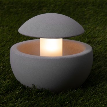 Nova Luce Minor - Gartenpfosten auf Erdspieß - Ø 15 x 13,5 cm - IP65 - grau
