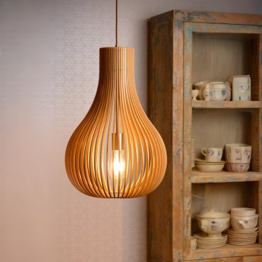 Lucide Bodo - Hängeleuchte - Ø 38 x 195 cm - Holz
