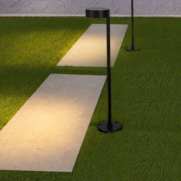 Nova Luce Dyol - Gartenpfosten - Ø 12 x 63 cm - 7W LED inkl. - IP65 - Sand schwarz