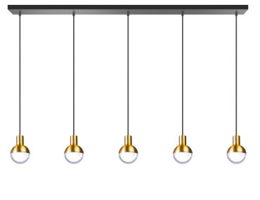 ETH Drop - hängeleuchte - Ø 10 x 200 cm - schwarz und gold
