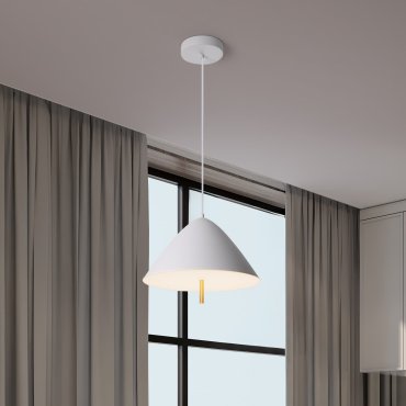 Nova Luce Oros - Hängelampe - Ø 40 x 150 cm - 17W LED inkl. - Sand weiß