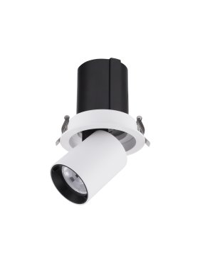 Nova Luce Naruto - Einbaustrahler - Ø 95 mm Einbaumaß - inkl. 15W LED - weiß mit schwarz - Lichtfarbe warmweiß