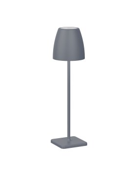 Nova Luce Colt - tischleuchte mit usb-anschluss - Ø 11 x 38 cm - 2W dimmbare LED inkl. - IP54 - basaltgrau