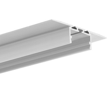 KLUS Giza-ll-t - LED-Einbauprofil für 12mm Gipskarton - 2,6 cm Fensterbreite - Aluminium