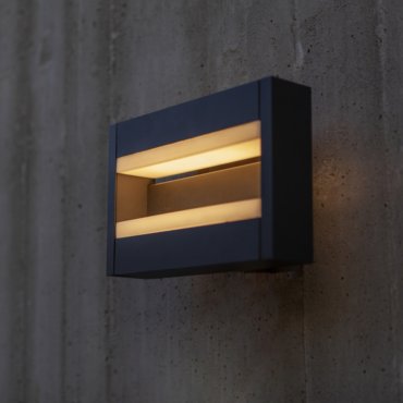 Lutec Conroy - Außenwandleuchte - 22,5 x 15,5 x 9,7 cm - 17,8W LED inkl. - IP44 - anthrazit
