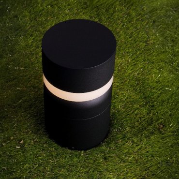 Nova Luce Airy - Gartenpfosten - Ø 14,5 x 25 cm - 8W LED inkl. - IP565 - Sand schwarz