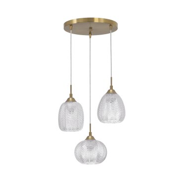 Nova Luce Vario - Pendelleuchte - Ø 39 x 120 cm - Gold satiniert und transparent