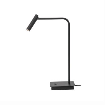 Nova Luce Sicily - Tischleuchte mit Schalter - 30 x 17 x 55 cm - 3W LED inkl. - schwarz