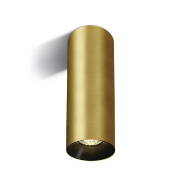 AUSSTELLUNGSSTÜCK - ONE Light Chill Out Cylinder GU10 - Aufbaustrahler 1L - Ø 7,5 x 25 cm - Messing gebürstet - Inkl. Reflektor