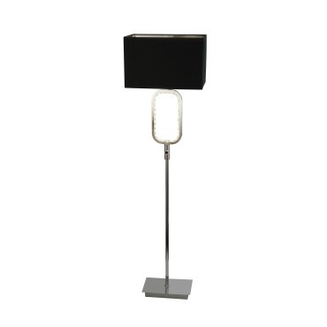 Searchlight Aura - Stehleuchte - 151 cm - 6W dimmbare LED inkl - schwarz und chrom