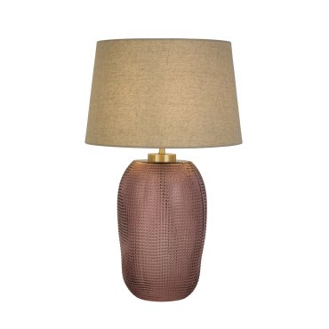 Searchlight Amethyst - Tischleuchte - Ø 33 x 53 cm - rosa und beige