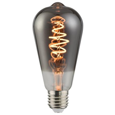 Nordlux LED-Glühlampe - Ø 14 x 6,4 cm - E27 - 5W dimmbar - 1800K - geräuchert