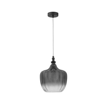 Nova Luce Loni - Pendelleuchte - Ø 24 x 120 cm - rauchgrau