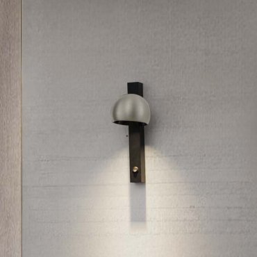 Nova Luce Lusa - wandleuchte - Ø 10 x 26 x 13 cm - 10W LED inkl. - nebliges nickel und schwarz
