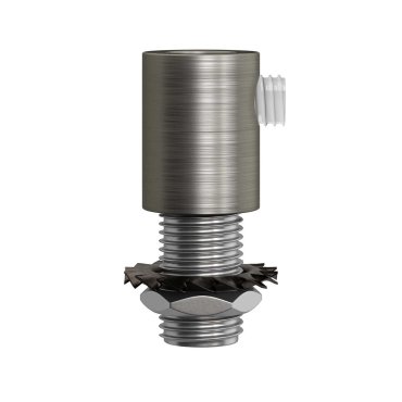 Creative Cables - Schnurstecker - Ø 1,3 x 1,7 cm - Metalldesign Zugentlastung - Titan blasiert