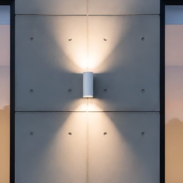 VK Lighting Dust - wandleuchte - 7,1 x 17,1 x 9,6 cm - 2 x 6W LED inkl. - IP65 - Sand Weiß
