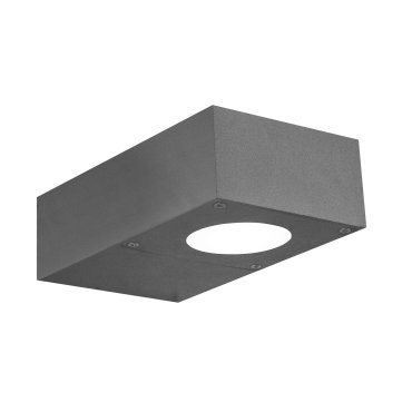 Nova Luce Apollo - Außenwandleuchte - 8 x 15 x 4 cm - 6W LED inkl. - IP54 - dunkelgrau