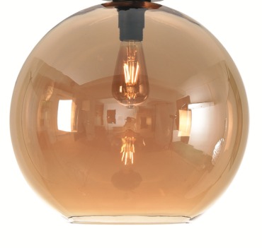 Artdelight Marino - Lampenschirm aus Glas - Ø 40 cm - bernsteinfarben