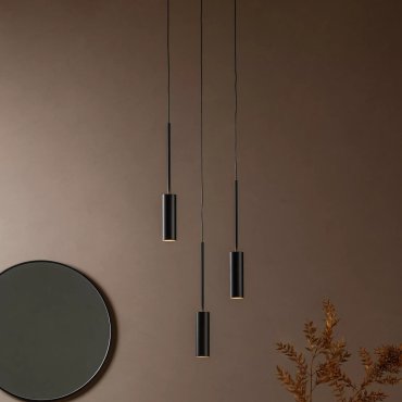 Lucide Tubule - Hängeleuchte - Ø 26 x 169 cm - 3 x 7W LED inkl - schwarz