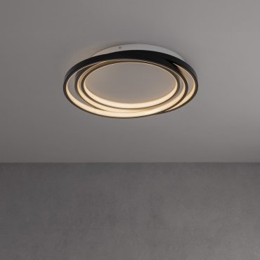 Nova Luce Arbor - Deckenleuchte - 44 x 40 x 8 cm - 27W dimmbar LED inkl. - matt schwarz