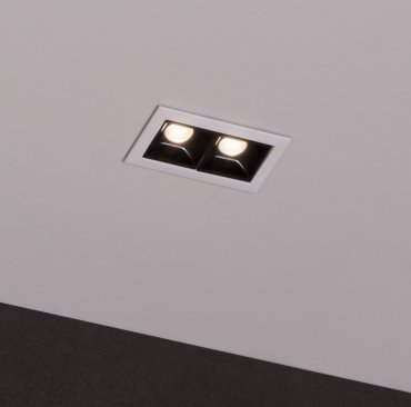 Nova Luce Akira - Einbaustrahler - 7,1 x 7,2 cm - 72 x 41 mm Einbaumaß - inkl. 5W LED - schwarz - warmweiß