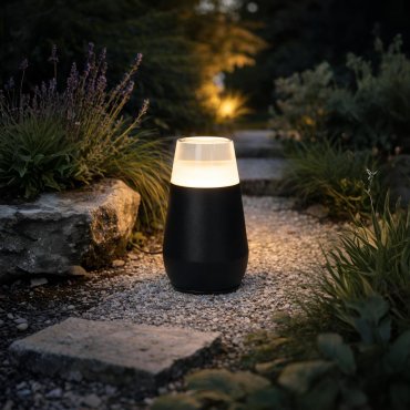 Lucide Opus - Gartenleuchte - Ø 14,5 x 28 cm - 9W LED inkl. - IP54 - schwarz