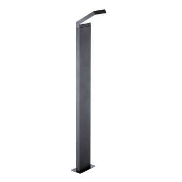 Nova Luce Park - Gartenleuchte - 12 x 12 x 80 cm - 6W LED inkl. - IP54 - dunkelgrau
