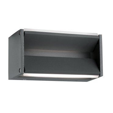 Nova Luce Twin - Außenwandleuchte - 20 x 10 x 10 cm - 2 x 5W LED inkl. - IP54 - dunkelgrau