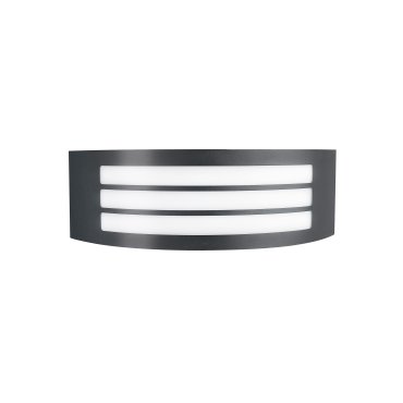 Nova Luce Zenith - Außenwandleuchte - 30,5 x 9 x 10,5 cm - IP44 - dunkelgrau