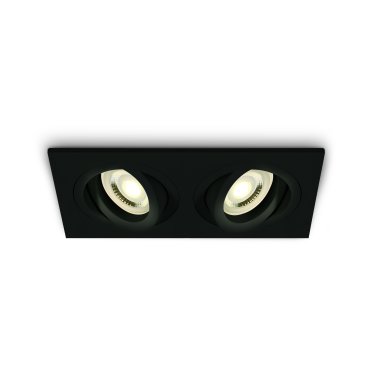 ONE Light Dual Ring Range - Einbaustrahler 2L - 176 x 94 mm, 162 x 82 mm Einbaumaß - schwarz