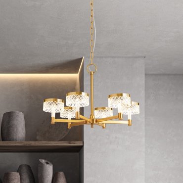 Nova Luce Bion - Hängelampe - Ø 70,7 x 120 cm - 38W LED inkl. - messing gold