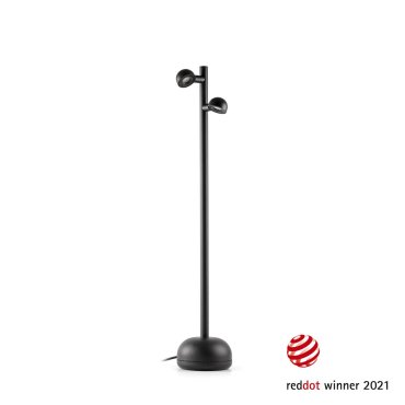 Faro Brot - Stehleuchte für den Außenbereich mit Kabel und Stecker - Ø 16 x 90 cm - 10W LED inkl. - IP65 - schwarz