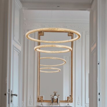 Nova Luce Cilion - Pendelleuchte - Ø 60 x 150 cm - 56W dimmbare LED inkl - Messing gold