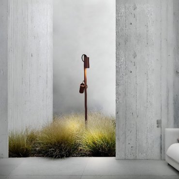 Nova Luce Darma - Gartenpfosten -Ø 10,5 x 122 cm - 13W LED inkl. - IP65 - corten