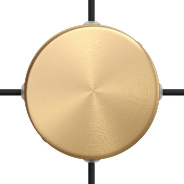 Creative Cables - zylindrische Metallrosette mit 4 Seitenlöchern - Ø 12 cm - gold