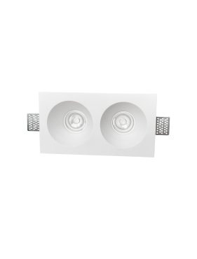 Nova Luce Mib - Doppeleinbaustrahler - 252 x 58 mm, 258 x 137 mm Einbaumaß - weißer Putz
