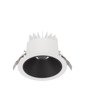 Nova Luce Brady - Einbaustrahler - Ø 14 x 9 cm - Ø 130 mm Einbaumaß - 20W LED inkl. - IP67- weiß mit schwarz