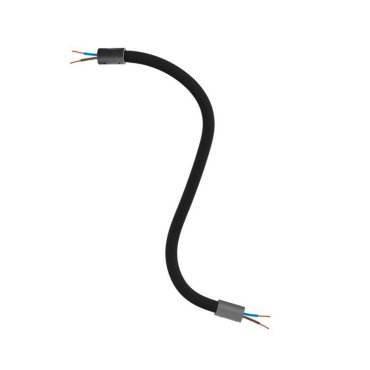 Creative Cables - Flexibler Schlauch mit Textilüberzug - 30 cm - schwarz