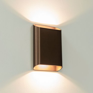 Artdelight Diaz Large - Wandleuchte - 4 x 14,5 x 20 cm - 2 x 6W LED inkl. - IP65 - gebürstete Bronze