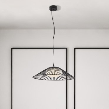 Nova Luce Brume - Hängelampe - Ø 60 x 148 cm - 21W LED inkl. - matt schwarz