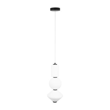 Maxlight Akiko - Hängeleuchte - Ø 20 x 180 cm - 23W LED inkl - schwarz und opal