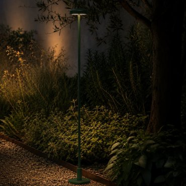 VK Lighting Jade - Gartenpfahl inkl. Fuß und Erdspieß - Ø 7 x 83,4 cm - 1W LED inkl. - IP65 - grün