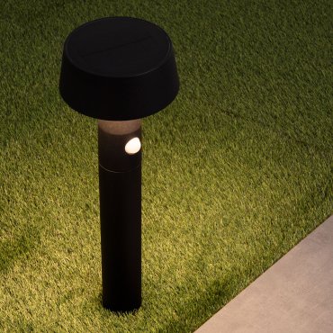 Nova Luce Chiaro - Gartenpfosten - Ø 17 x 50 cm - 1W LED inkl. - IP54 - Sand schwarz