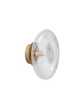 Nova Luce King - Wandleuchte - Ø 26 x 14,6 cm - Messing Gold und Transparent